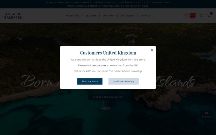 Screenshot of aguadebaleares.com