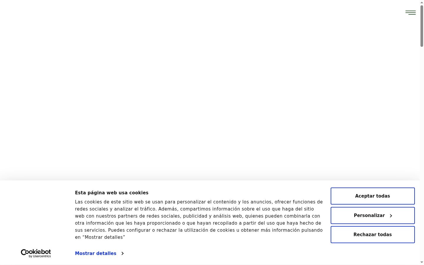 Screenshot des Einwilligungsbanners vor jeglicher Interaktion