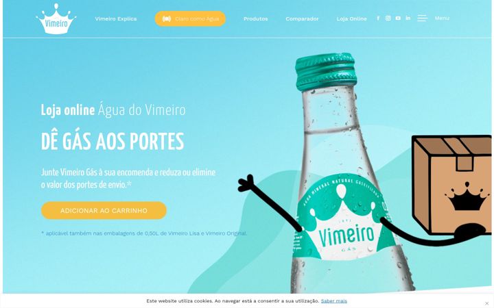 Screenshot of aguadovimeiro.pt