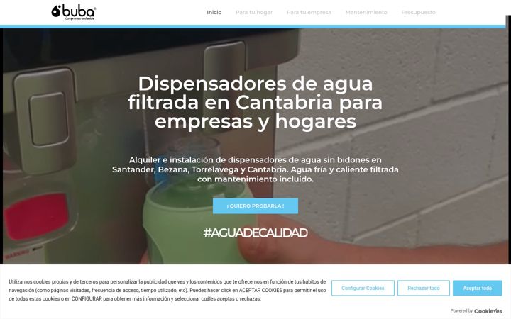 Screenshot of aguafiltrada.online