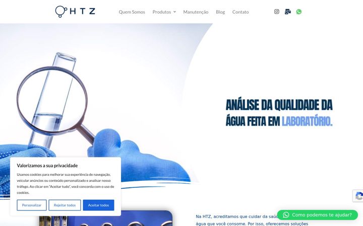 Skjermbilde av aguahtz.com.br