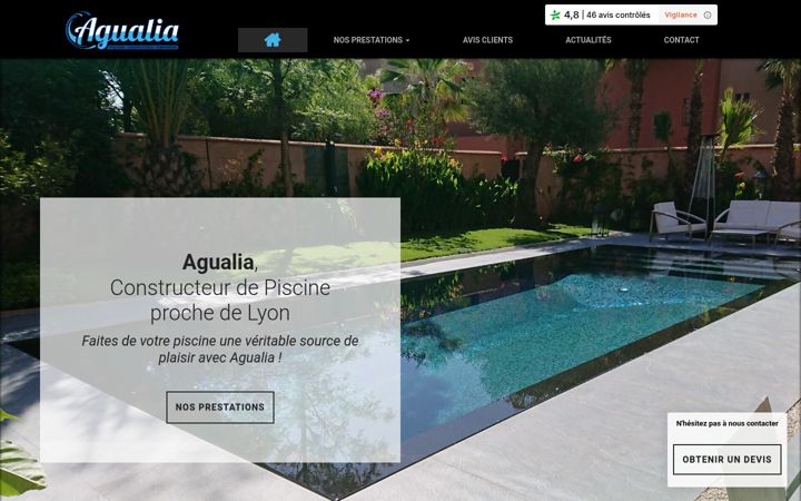 Screenshot van agualia.com