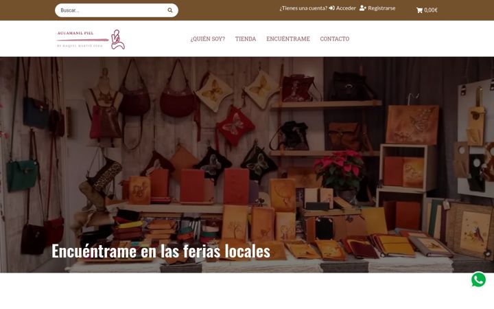 Screenshot of aguamanilpiel.es