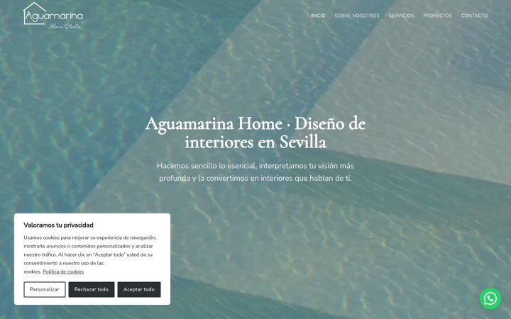 Screenshot of aguamarinahome.es