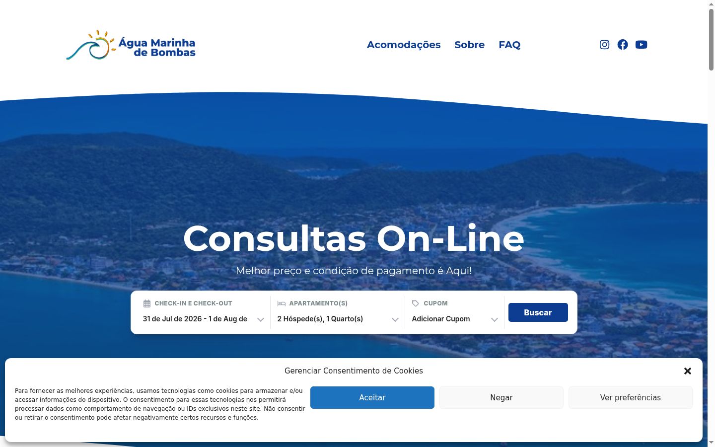 Screenshot tal-banner tal-kunsens muri qabel kwalunkwe interazzjoni
