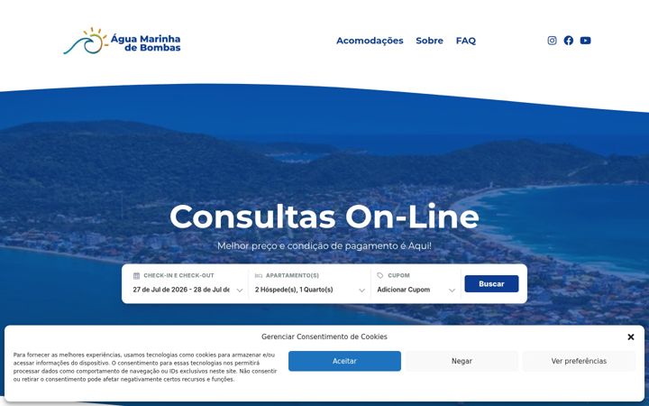 Screenshot of aguamarinhadebombas.com.br