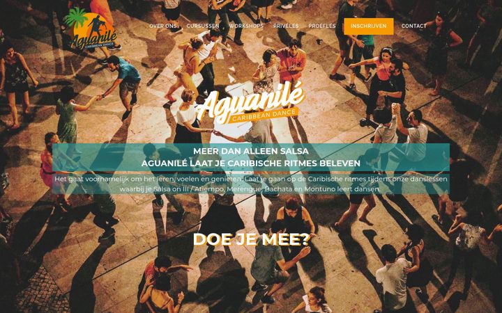 Screenshot of aguanile.nl