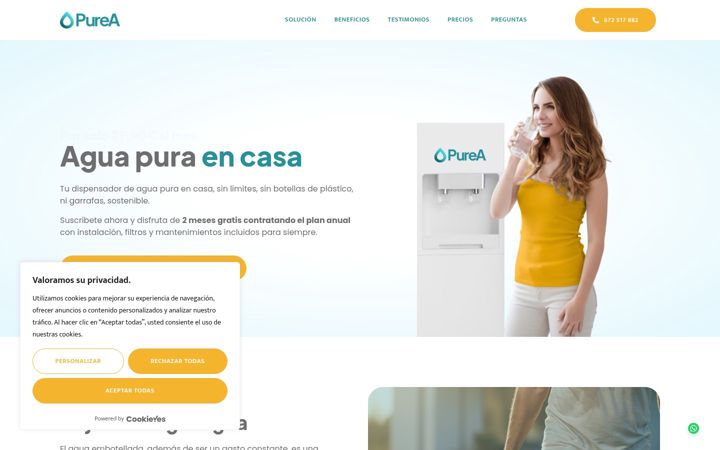 Screenshot of aguapurea.com