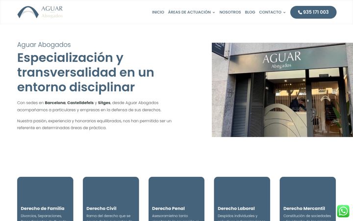 Screenshot of aguarabogados.es
