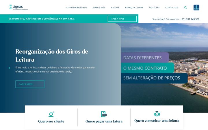 Screenshot of aguas-vrsa.pt