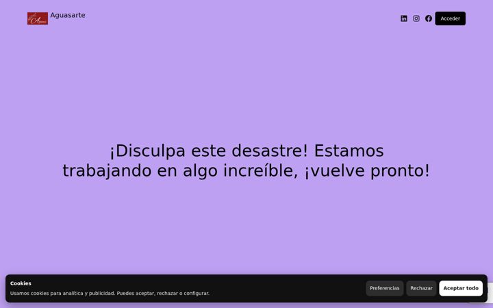 Screenshot of aguasarte.com