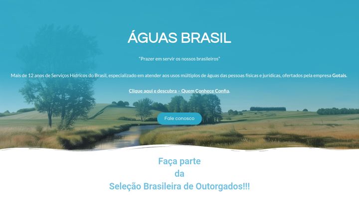 Zrzut ekranu aguasbrasis.com.br