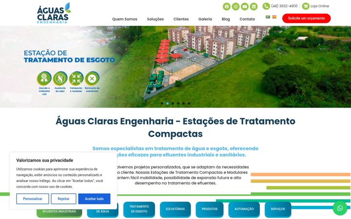 Zrzut ekranu aguasclarasengenharia.com.br