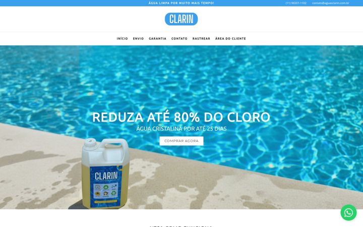 Screenshot of aguasclarin.com.br