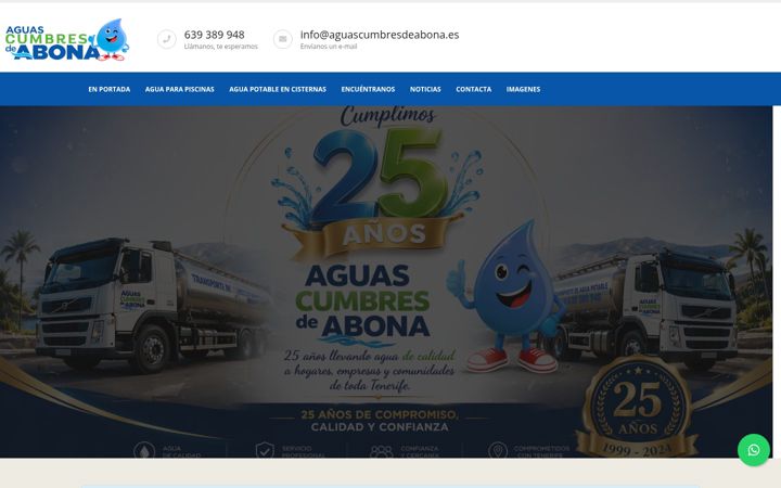 Screenshot of aguascumbresdeabona.es