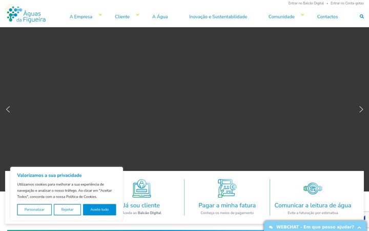 Screenshot of aguasdafigueira.com
