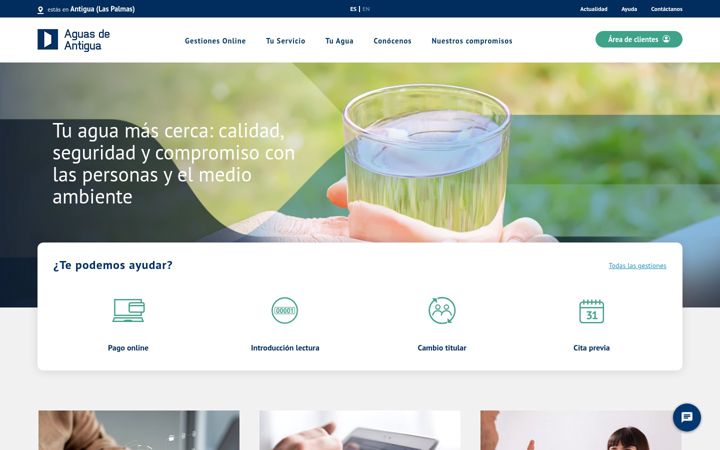 Screenshot ta' aguasdeantigua.com