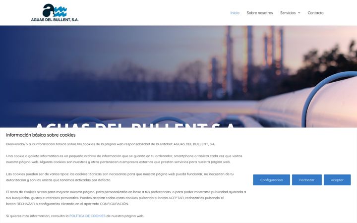 Screenshot ta' aguasdelbullent.com