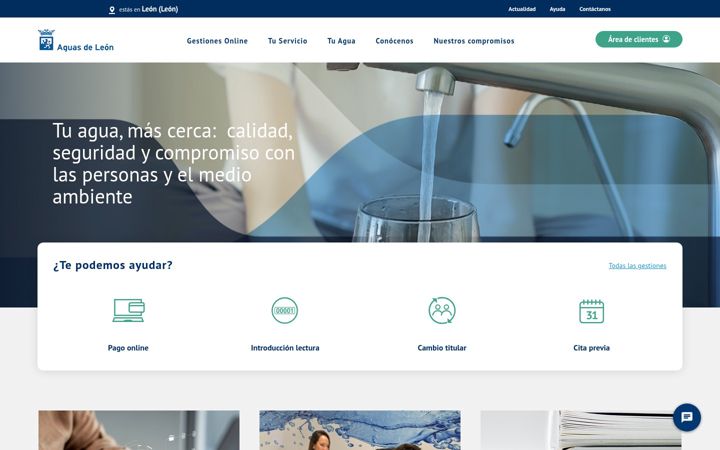 Screenshot του aguasdeleon.com