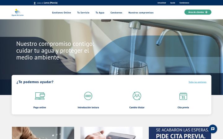 Screenshot ta' aguasdelorca.com