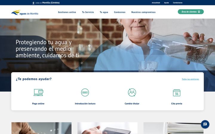 Screenshot of aguasdemontilla.es