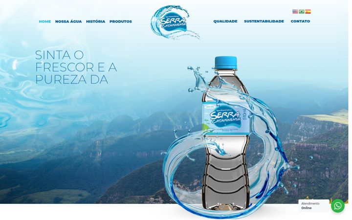 Skjámynd af aguaserracatarinense.com.br