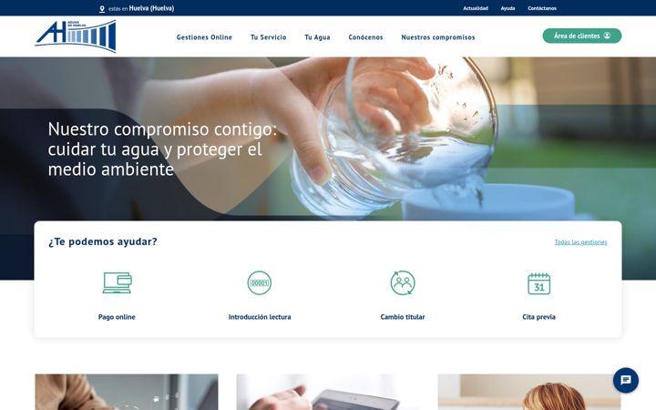 Screenshot of aguashuelva.com