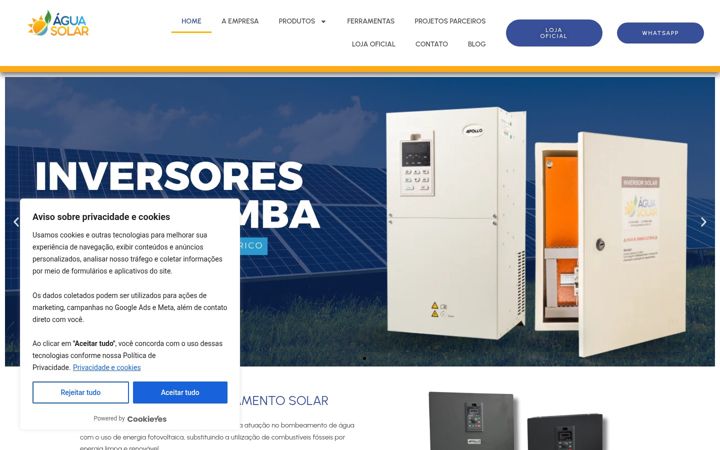 Képernyőkép: aguasolar.com.br