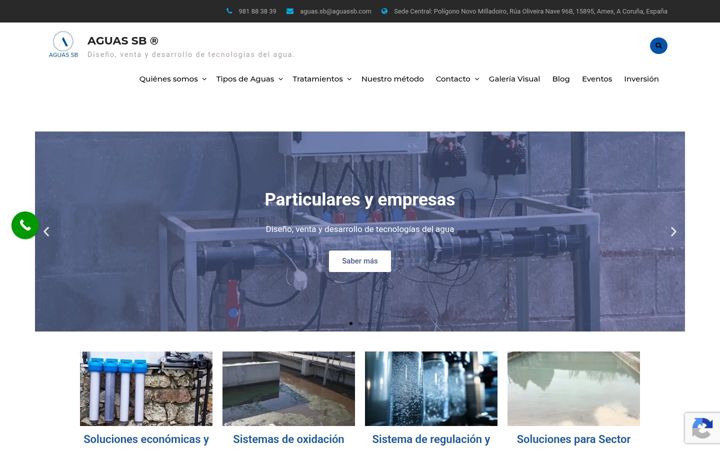 Snimka zaslona za aguassb.com
