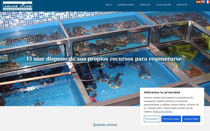 Screenshot of aguasvivas.com