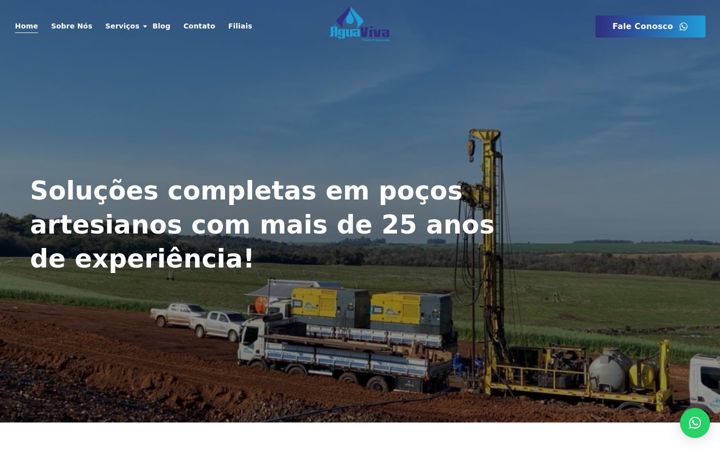 Screenshot stránky aguaviva.ind.br