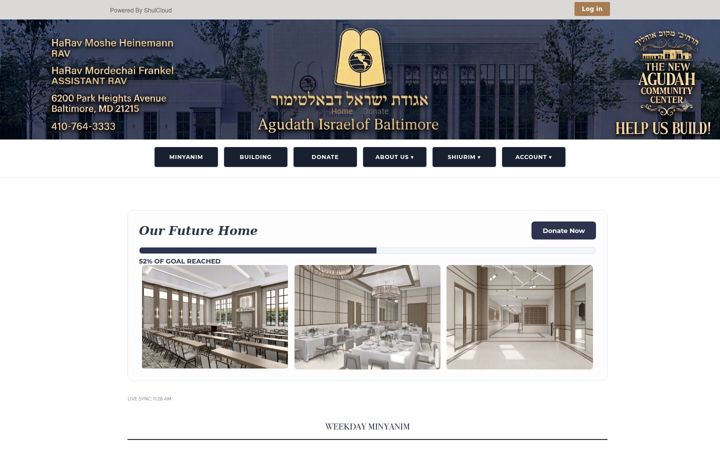 Screenshot of agudah.com