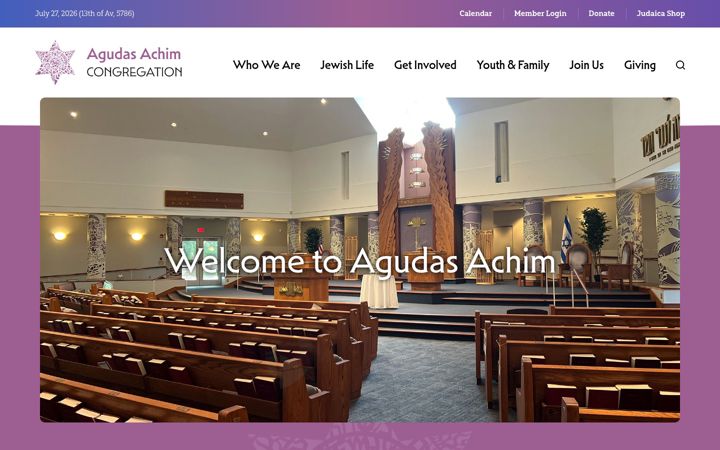 Screenshot of agudasachim-va.org