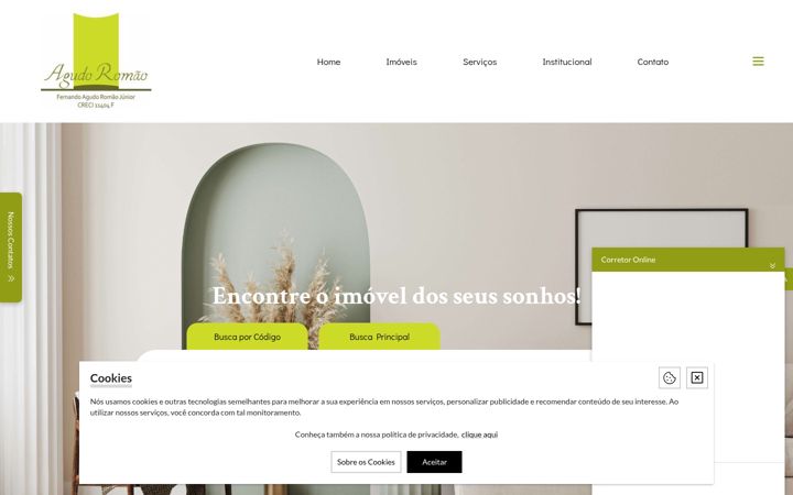 Екранна снимка на agudoromaoimoveis.com.br