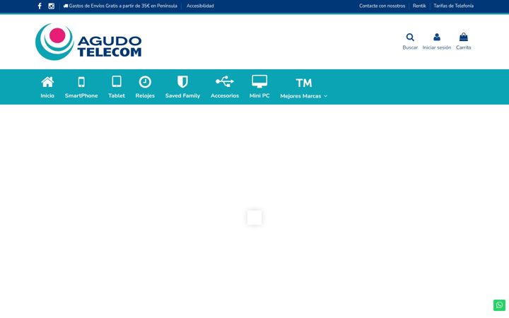Screenshot of agudotelecom.com