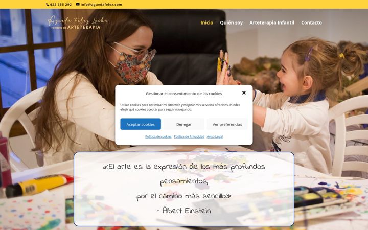 Screenshot of aguedafelez.com