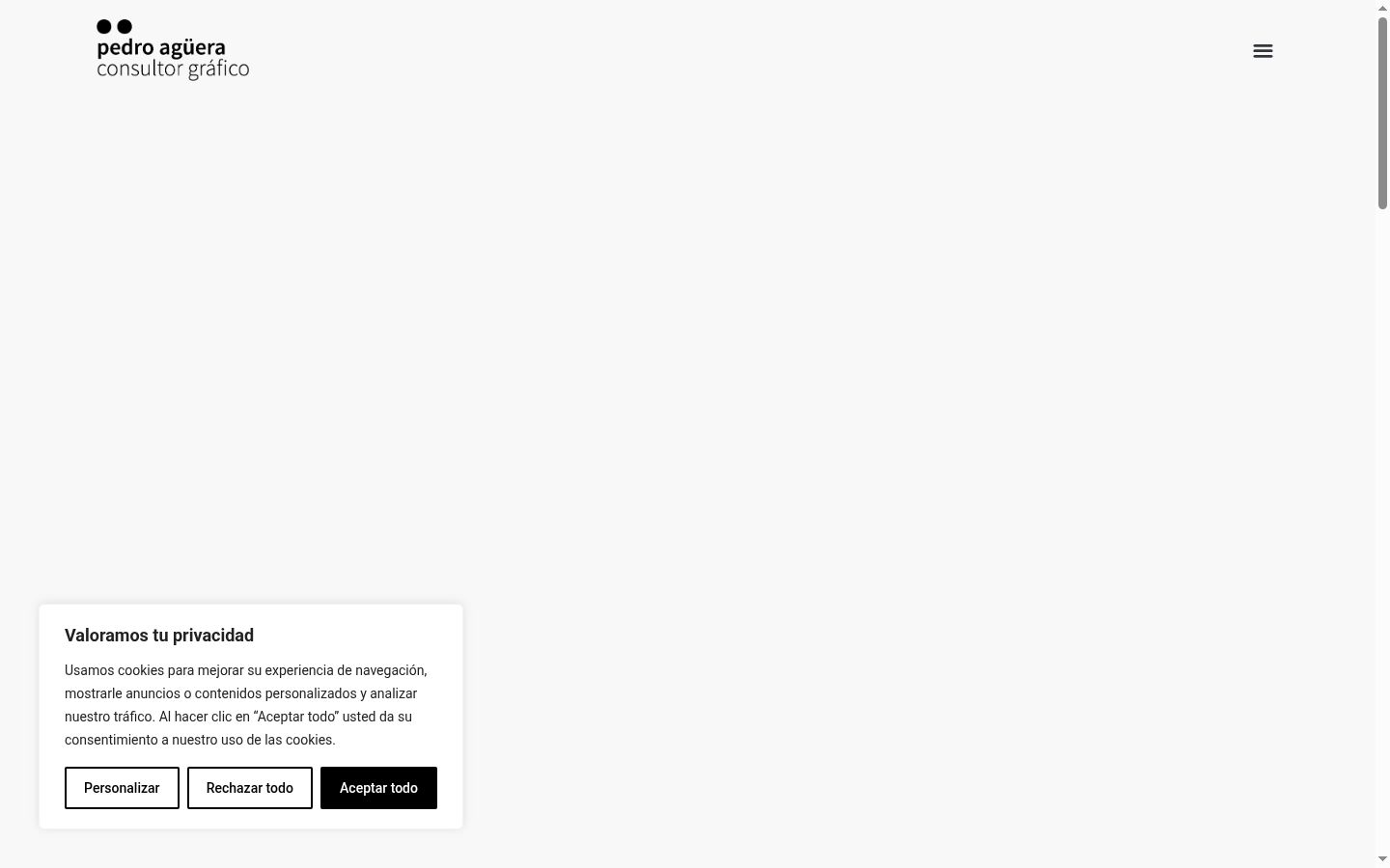 Screenshot του banner συγκατάθεσης που εμφανίστηκε πριν από οποιαδήποτε αλληλεπίδραση