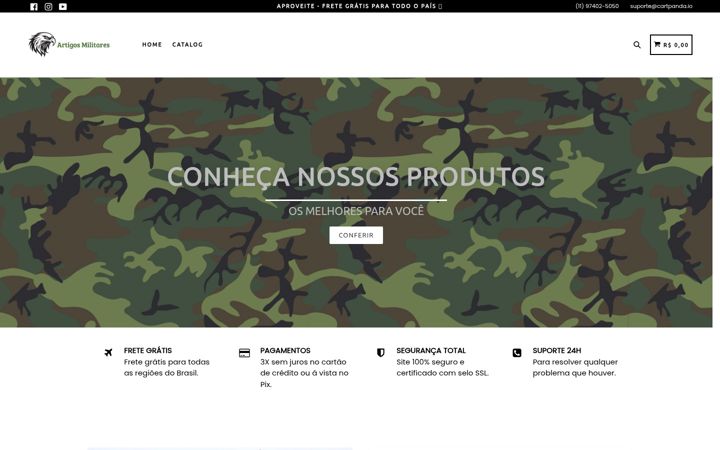 Screenshot of aguiaartigosmilitares.com.br
