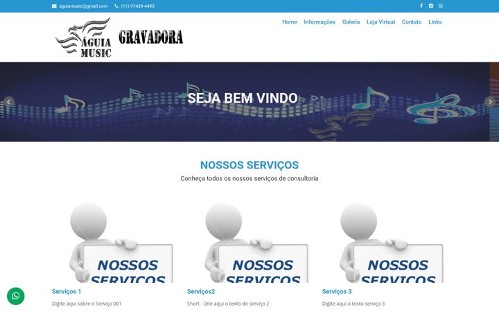 Screenshot of aguiamusic.com.br