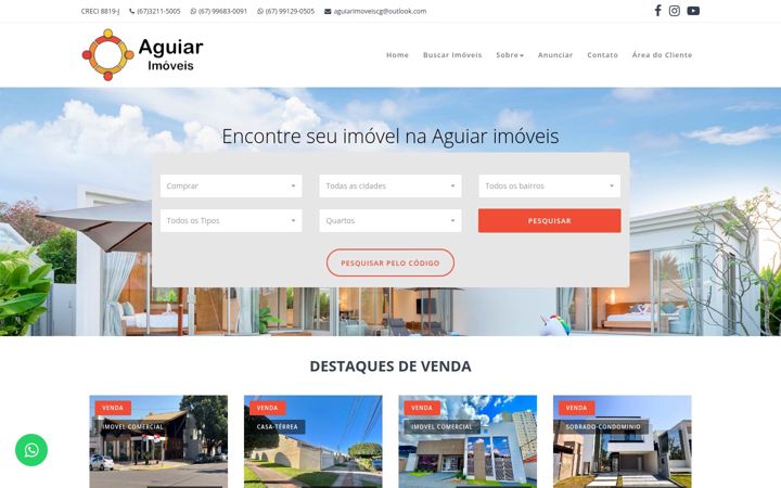 Screenshot of aguiarimoveis.com