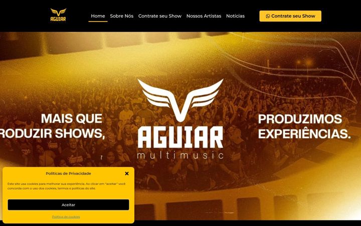 Screenshot of aguiarmultimusicshow.com