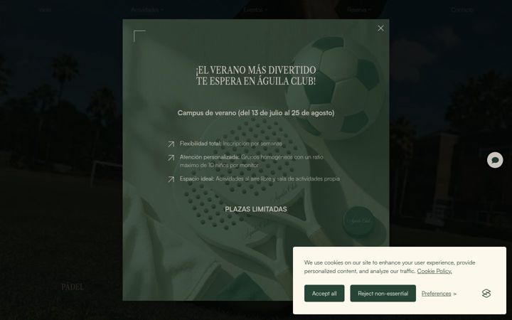 Screenshot του aguilaclub.es