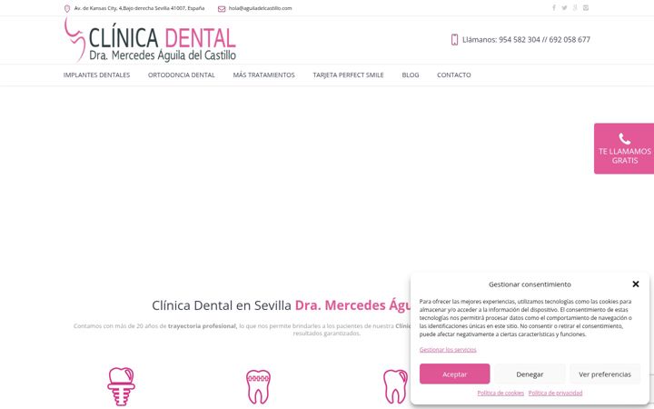 Screenshot of aguiladelcastillo.com