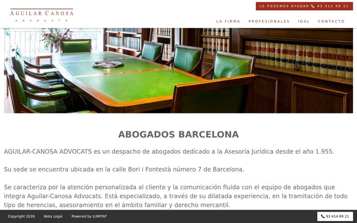 Screenshot of aguilar-canosa.com