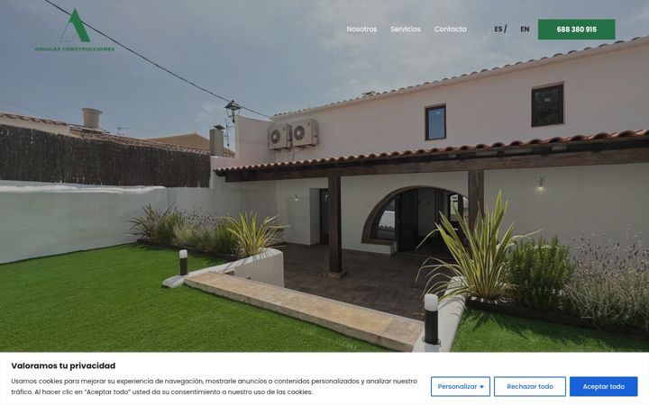 Screenshot of aguilarconstrucciones.com