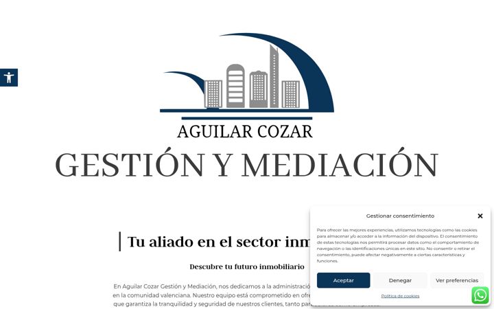 Екранна снимка на aguilarcozargestionymediacion.com
