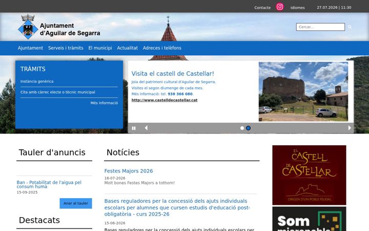 Képernyőkép: aguilardesegarra.cat
