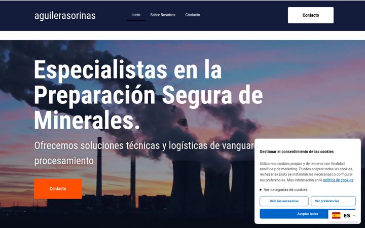 Screenshot του aguilerasorinas.es