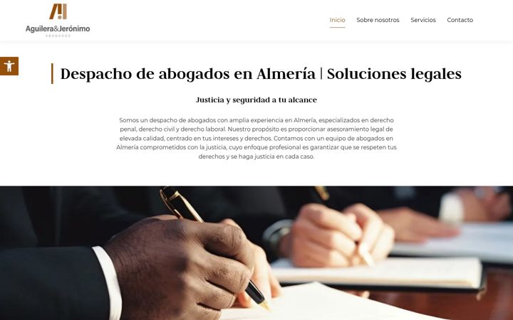 Screenshot of aguilerayjeronimoabogados.com