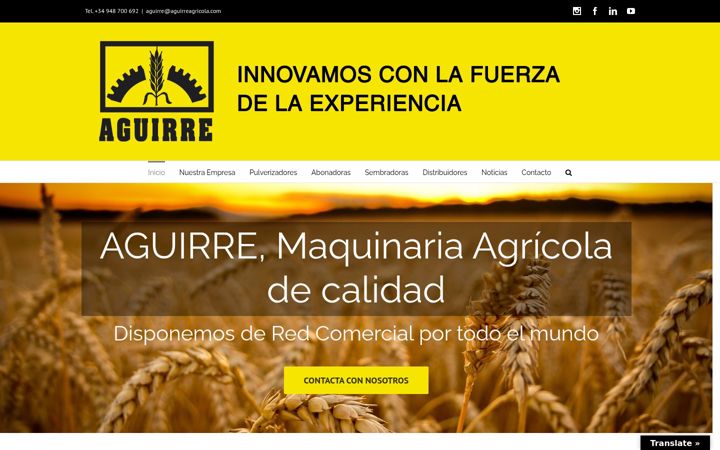 Екранна снимка на aguirreagricola.com